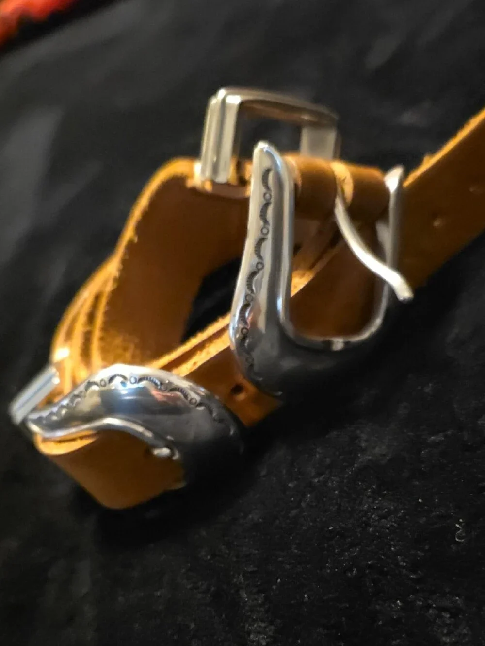Stillwater Double Buckle Tan Leather Western Belt